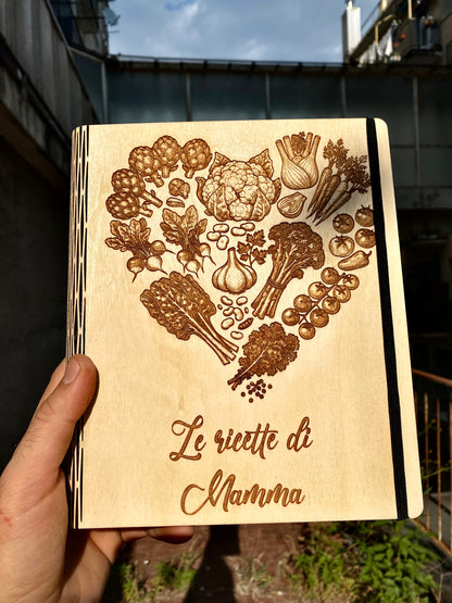 Ricettario in legno - Mamma