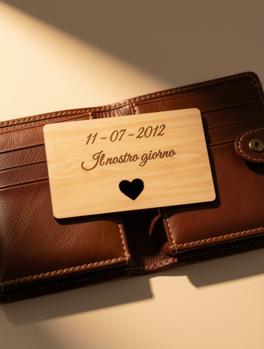 Biglietto d'amore NFC in Legno # Proposta 4