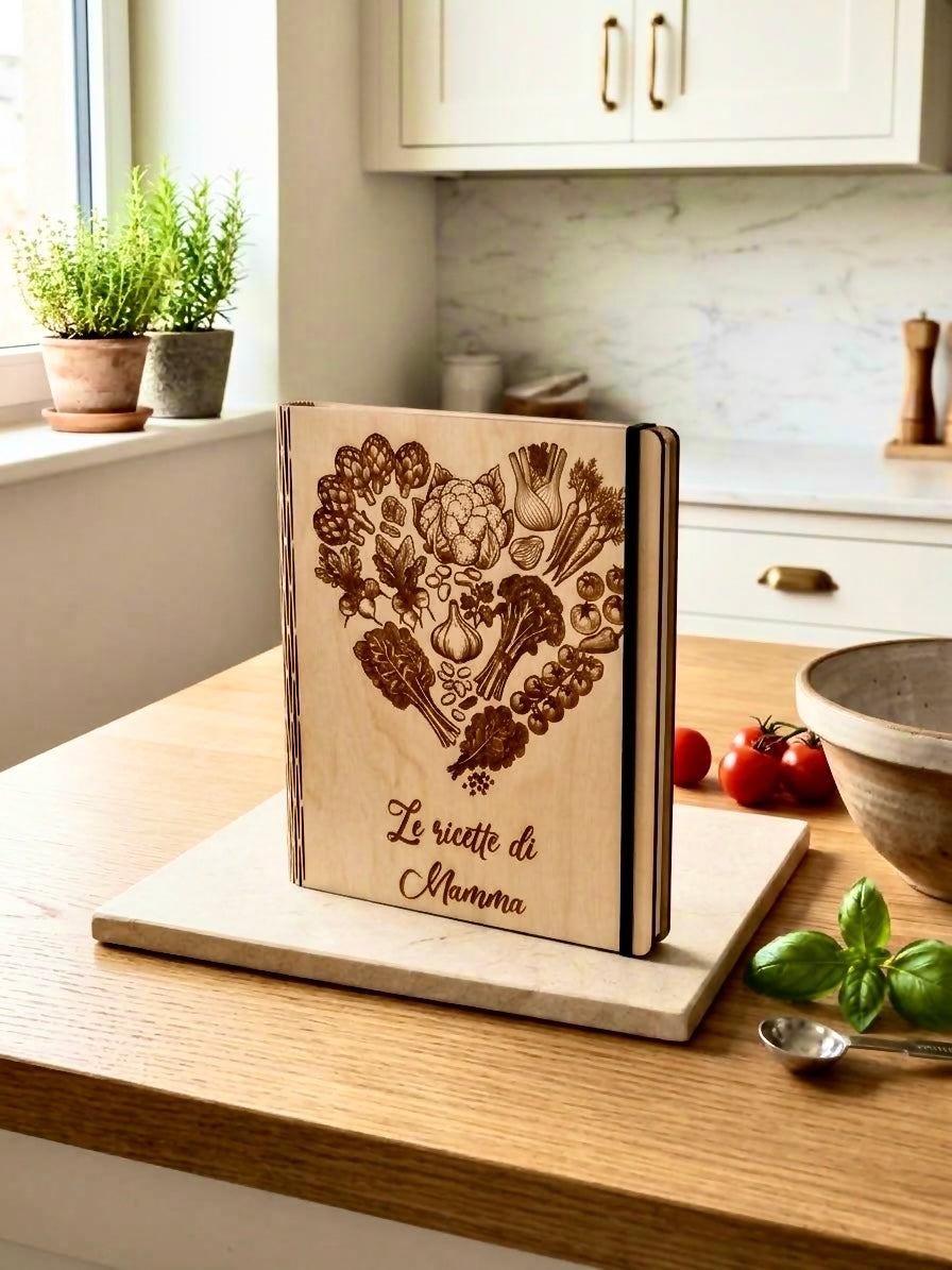 Ricettario in legno - Mamma
