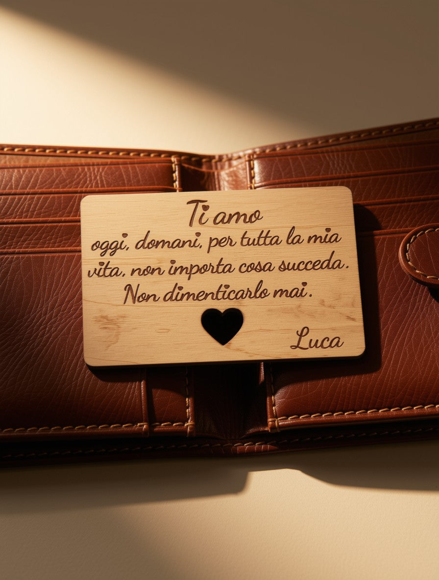 Biglietto d'amore NFC in Legno # Proposta 1