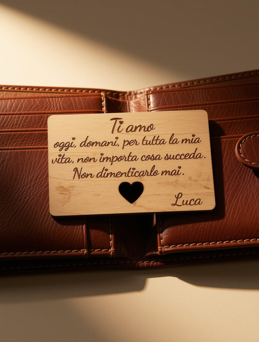 Biglietto d'amore NFC in Legno # Proposta 1