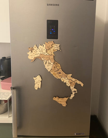 Mappa dell' Italia in legno H40