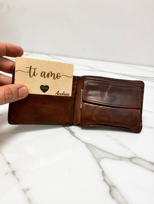 Biglietto d'amore NFC in Legno # Proposta 2