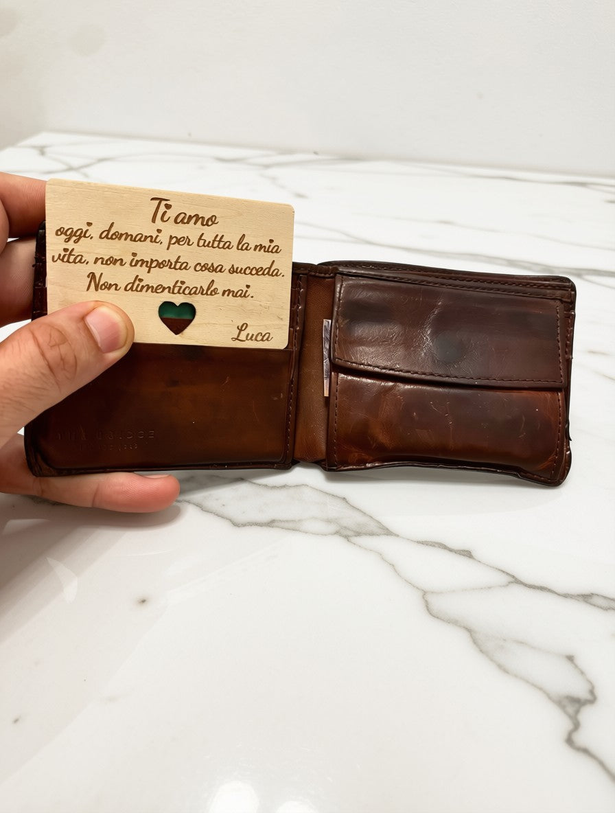 Biglietto d'amore NFC in Legno # Proposta 1